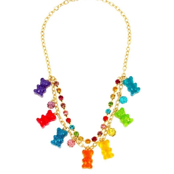 Betsey Johnson Gummy Bear Frontal Charm Necklace - Picture 9 of 11
